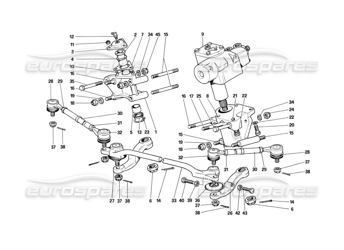 ferrari 412 (mechanical) steering linkage part diagram