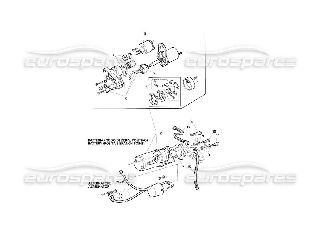 maserati qtp v6 evoluzione starting motor parts diagram