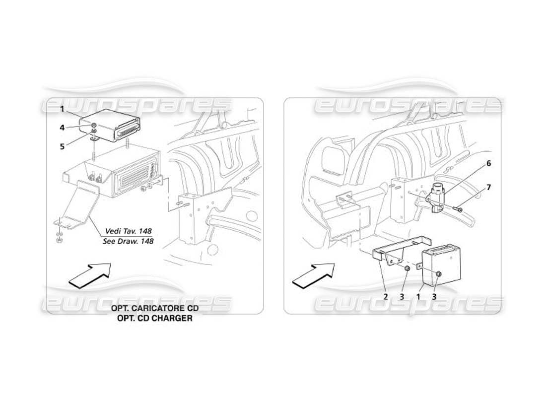 maserati 4200 spyder (2005) lh side trunk bonnet control unit part diagram