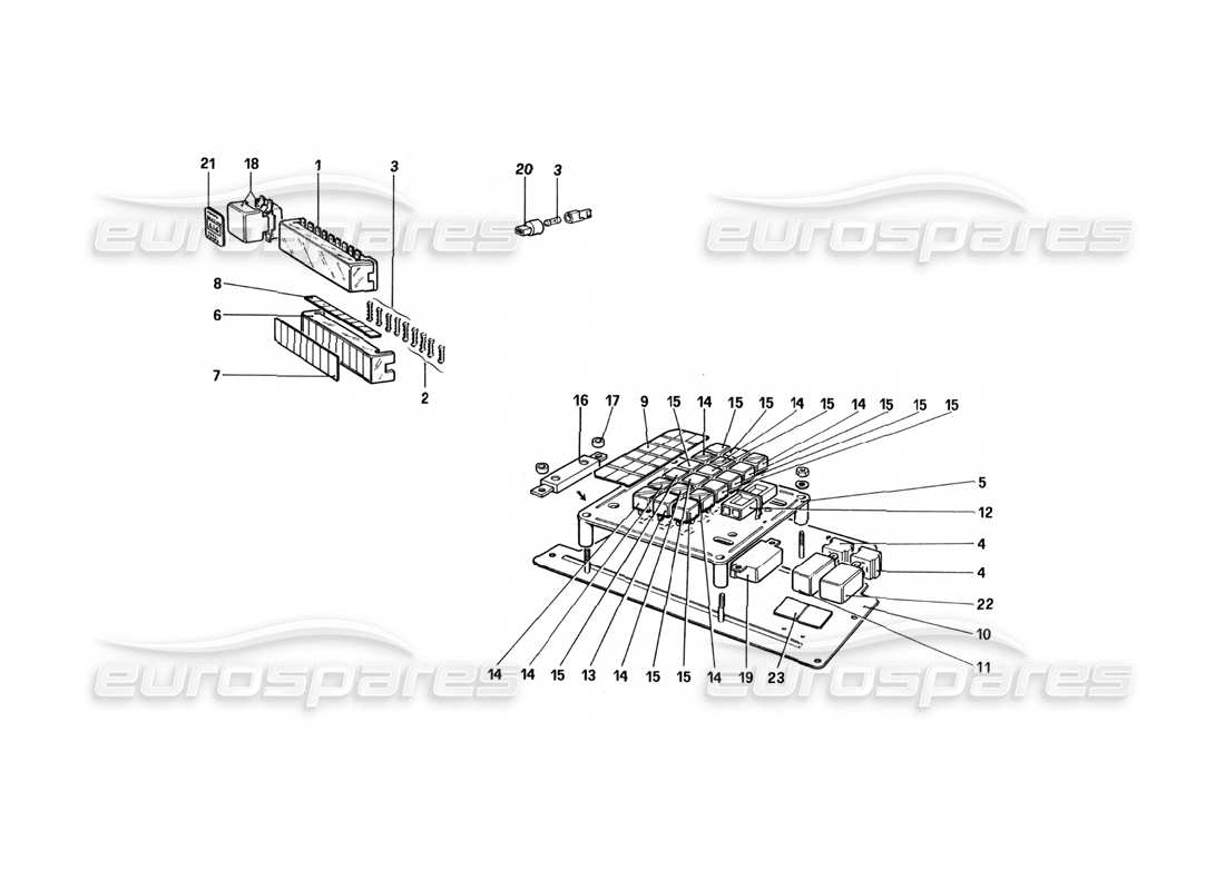 ferrari 512 bbi fuses and relays parts diagram