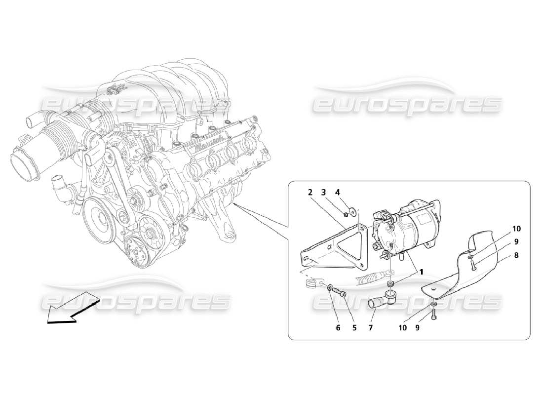 maserati qtp. (2006) 4.2 electronic control: engine starting part diagram