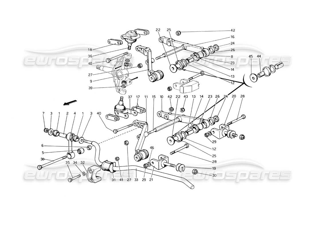 a part diagram from the Ferrari 365 GT4 Berlinetta Boxer parts catalogue