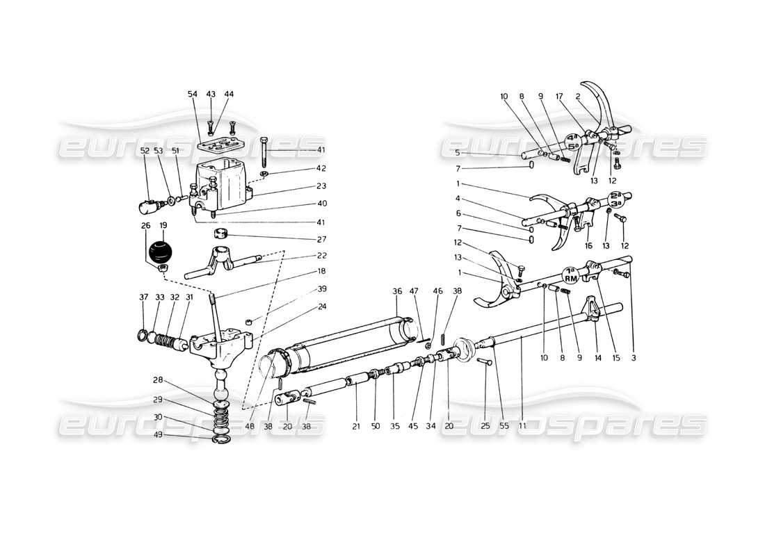 a part diagram from the ferrari 365 parts catalogue