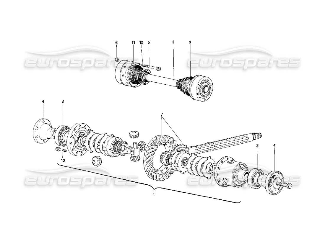 VIEW PARTS DIAGRAMS FROM THE FERRARI F40 PARTS CATALOGUE a part diagram from the ferrari f40 parts catalogue