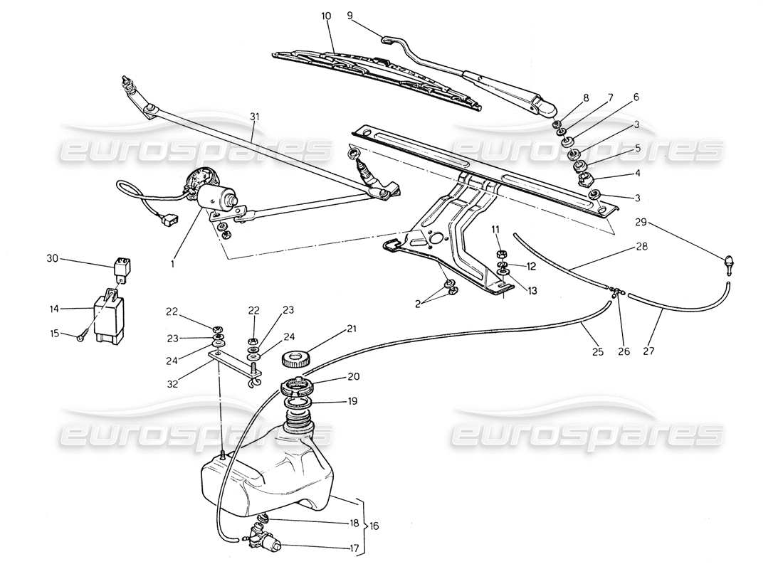 VIEW PARTS DIAGRAMS FROM THE MASERATI BITURBO SPIDER PARTS CATALOGUE a part diagram from the maserati biturbo spider parts catalogue