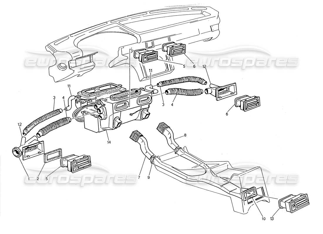 a part diagram from the maserati 2.24v parts catalogue