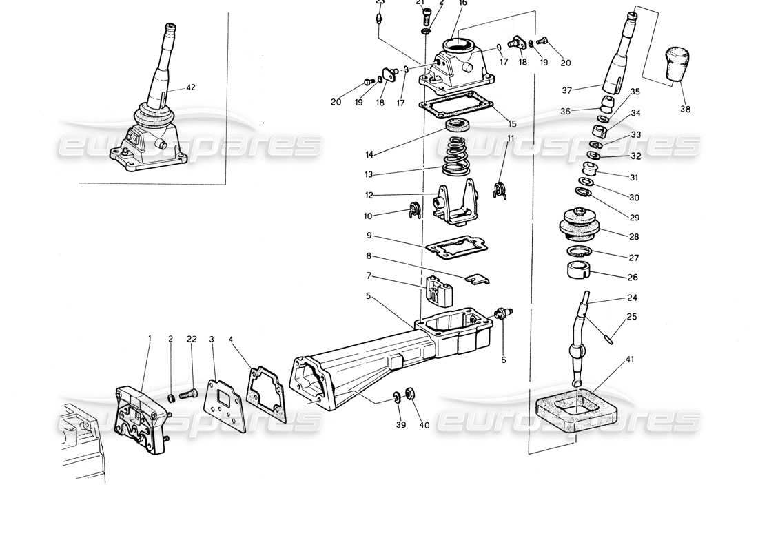 a part diagram from the Maserati Biturbo Spider parts catalogue