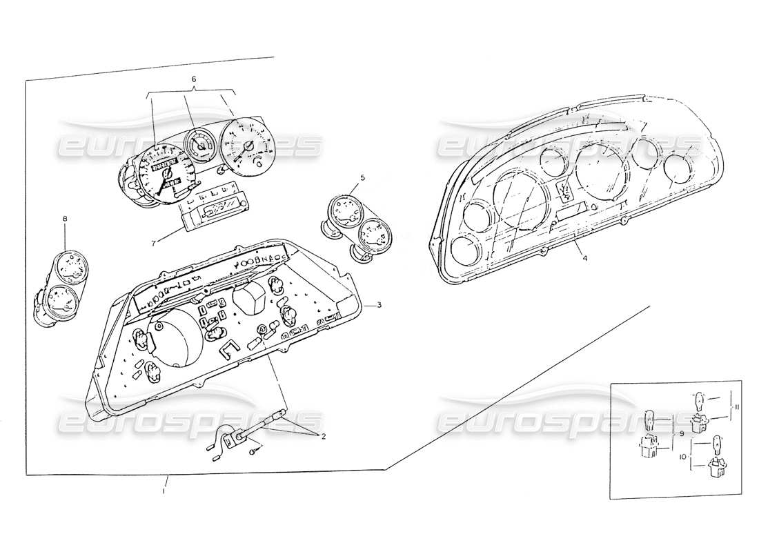 a part diagram from the Maserati Ghibli 2.8 (Non ABS) parts catalogue
