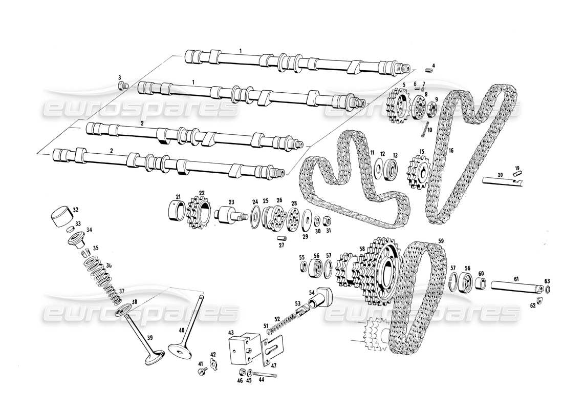 a part diagram from the maserati ghibli 4.7 / 4.9 parts catalogue