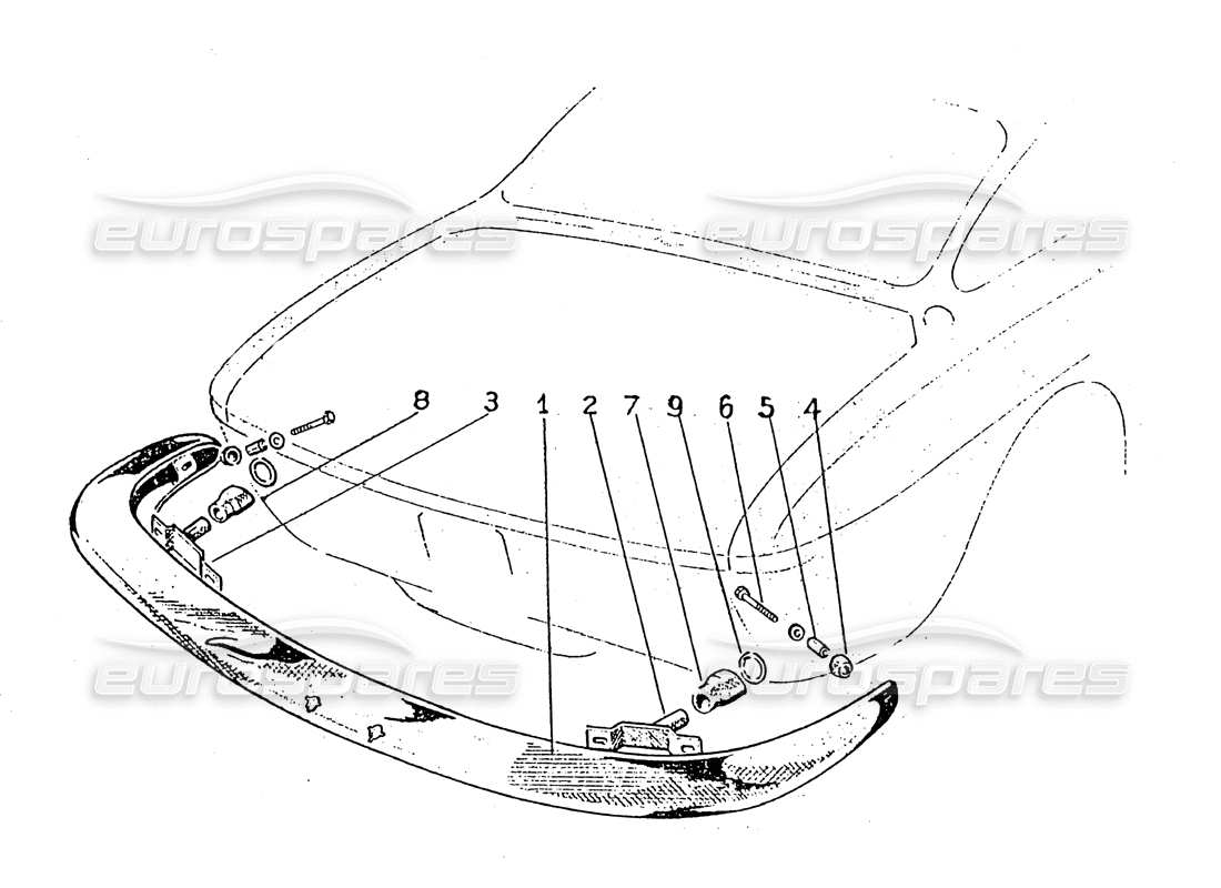 a part diagram from the Ferrari 330 GT 2+2 (Coachwork) parts catalogue