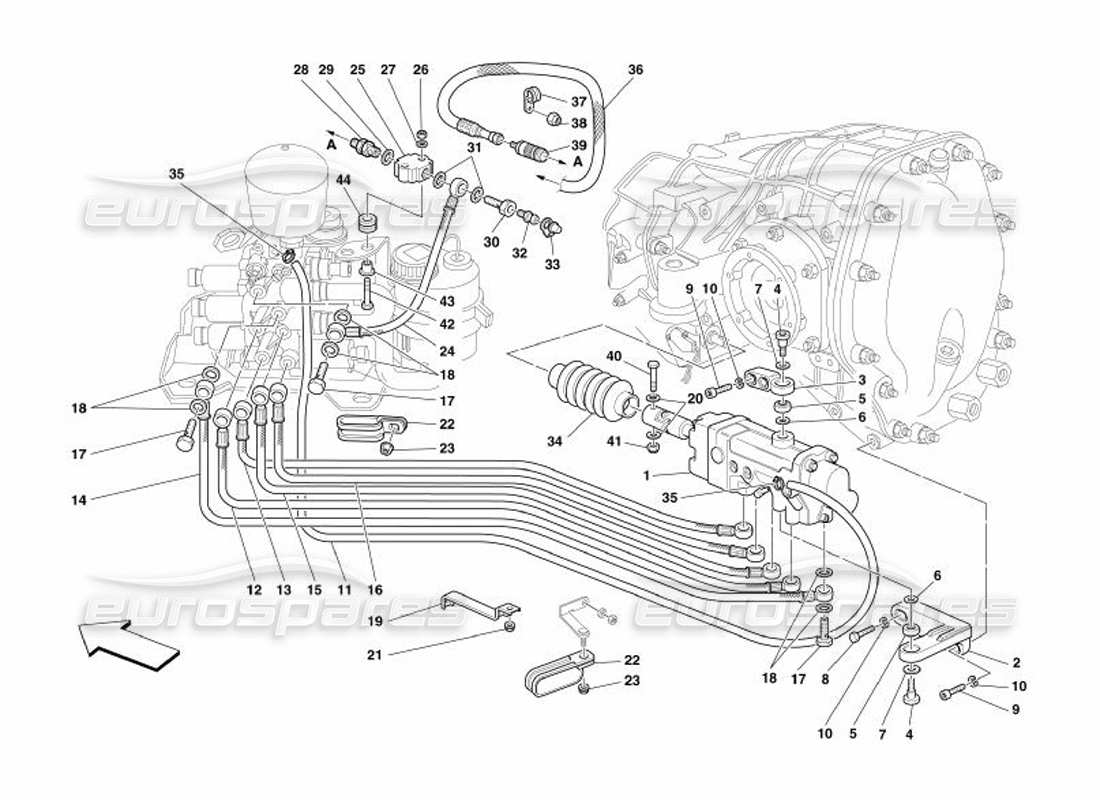 a part diagram from the ferrari 575 parts catalogue