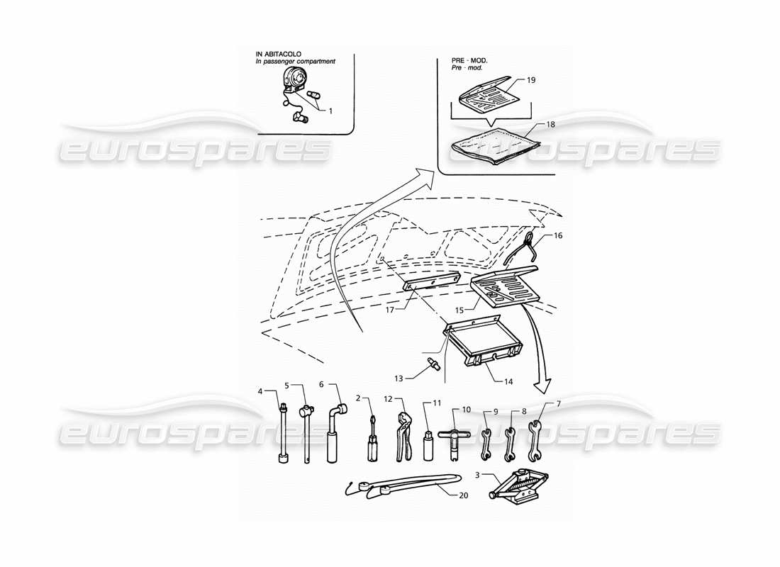 a part diagram from the maserati qtp. 3.2 v8 (1999) parts catalogue