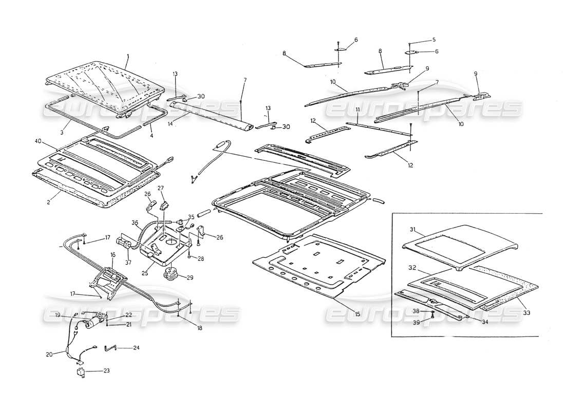 a part diagram from the Maserati 418 / 4.24v / 430 parts catalogue