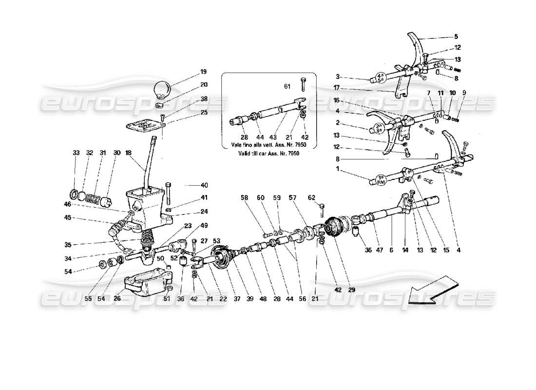 a part diagram from the ferrari 512 parts catalogue