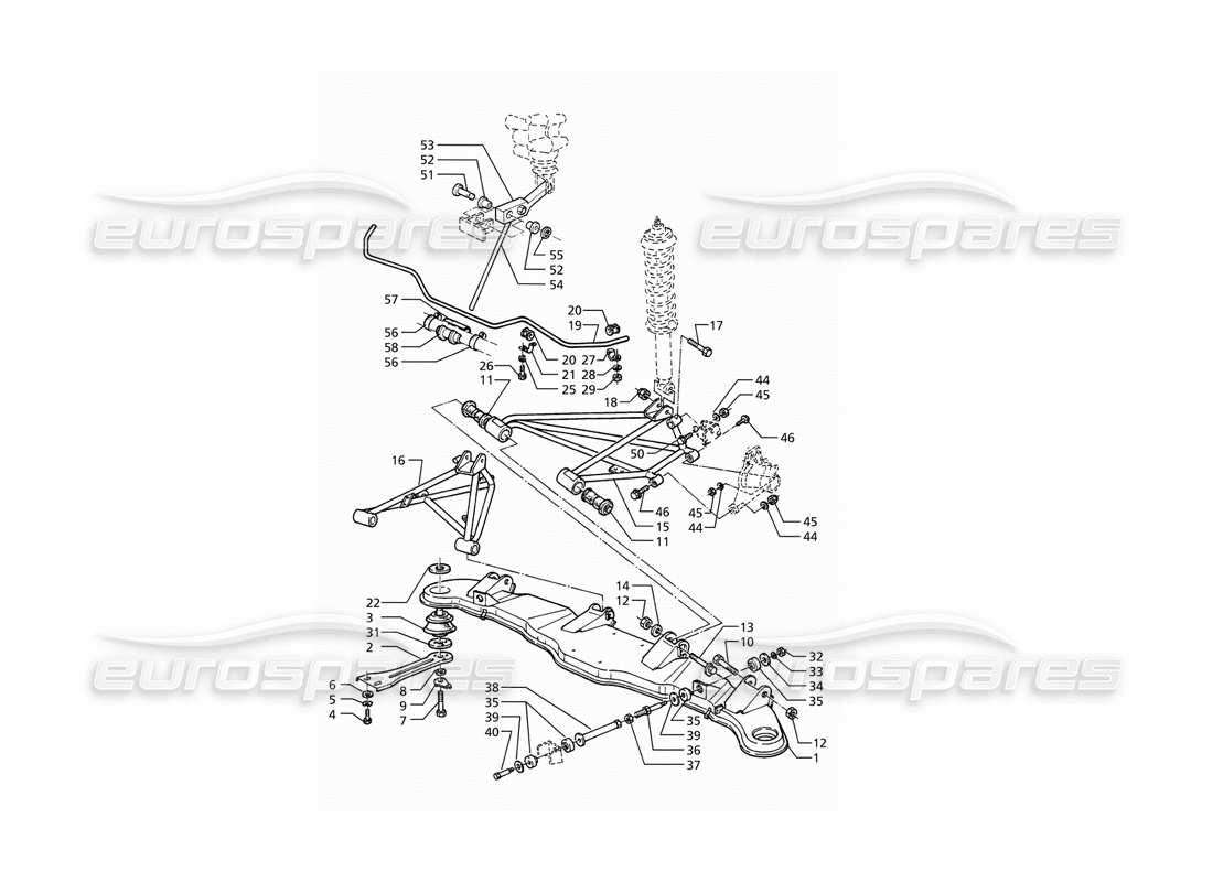 a part diagram from the maserati ghibli 2.8 (abs) parts catalogue