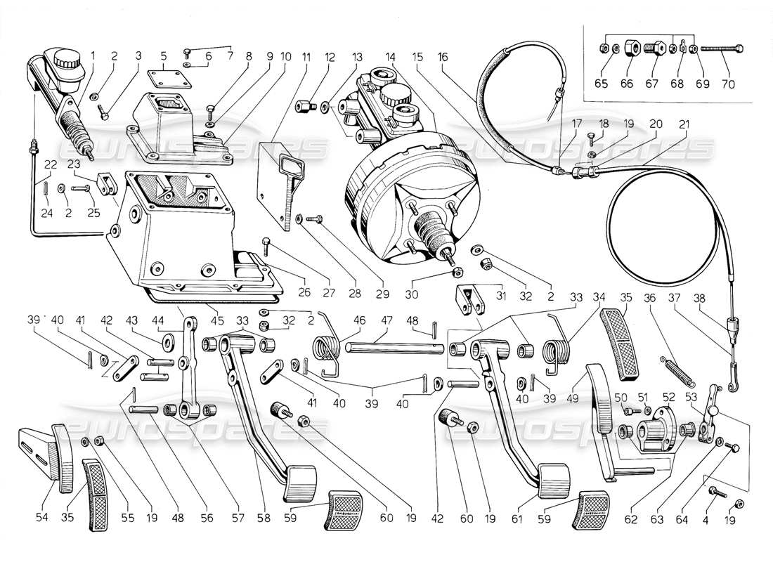 a part diagram from the lamborghini jalpa parts catalogue