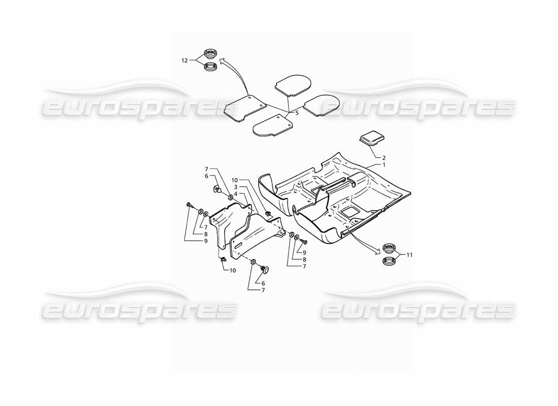 a part diagram from the Maserati QTP. 3.2 V8 (1999) parts catalogue