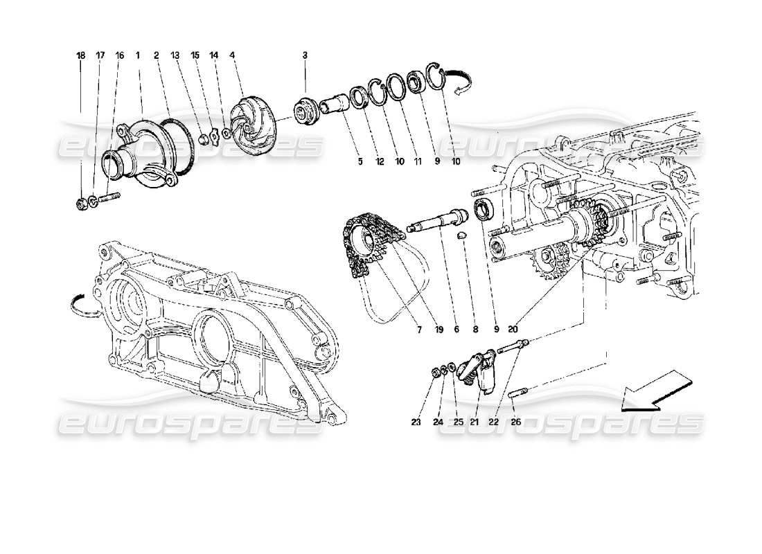 a part diagram from the Ferrari 512 TR parts catalogue