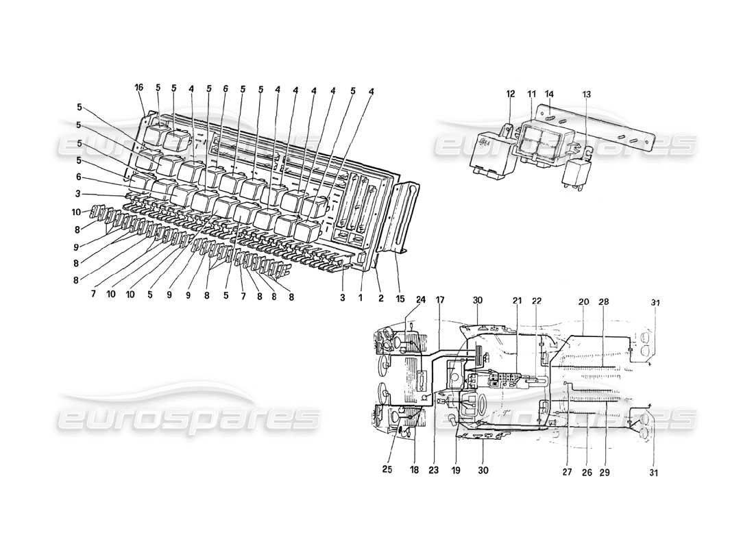 a part diagram from the ferrari 288 parts catalogue