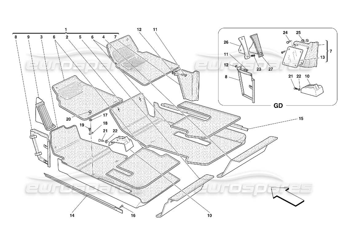 part diagram containing part number 64053800