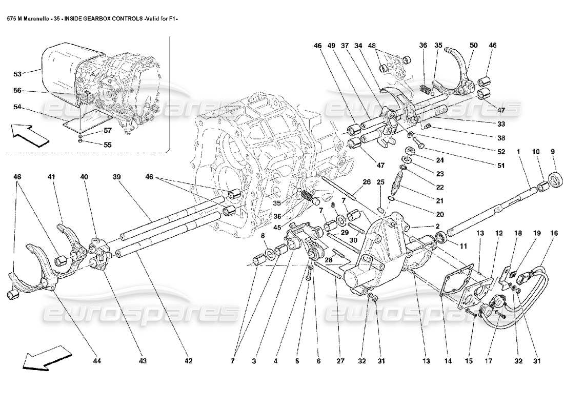 a part diagram from the ferrari 575m maranello parts catalogue