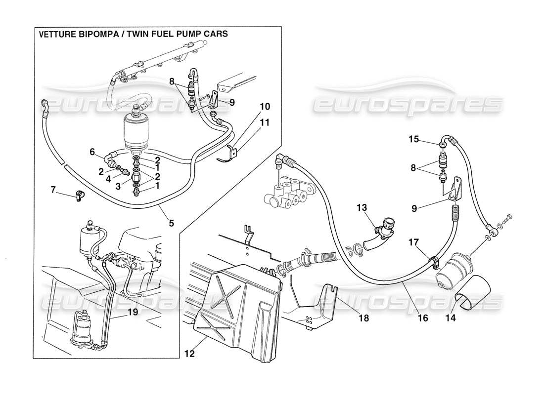 a part diagram from the ferrari 355 challenge (1999) parts catalogue