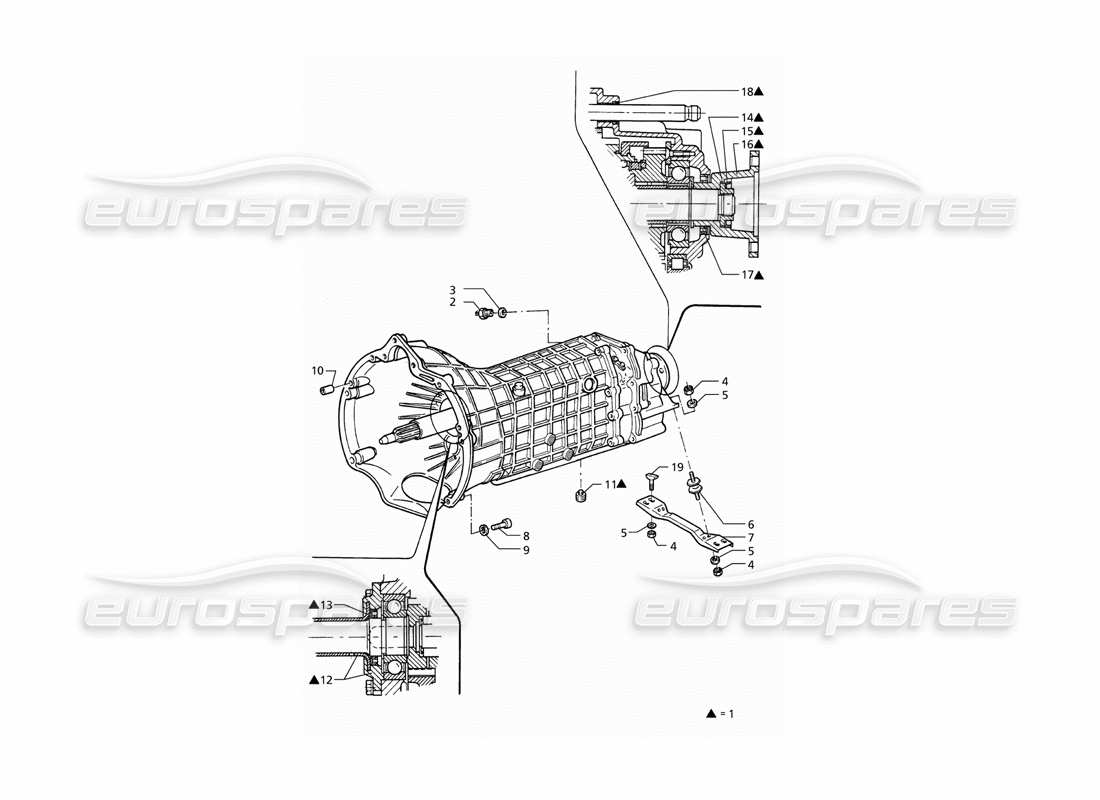 a part diagram from the Maserati Ghibli 2.8 GT (Variante) parts catalogue