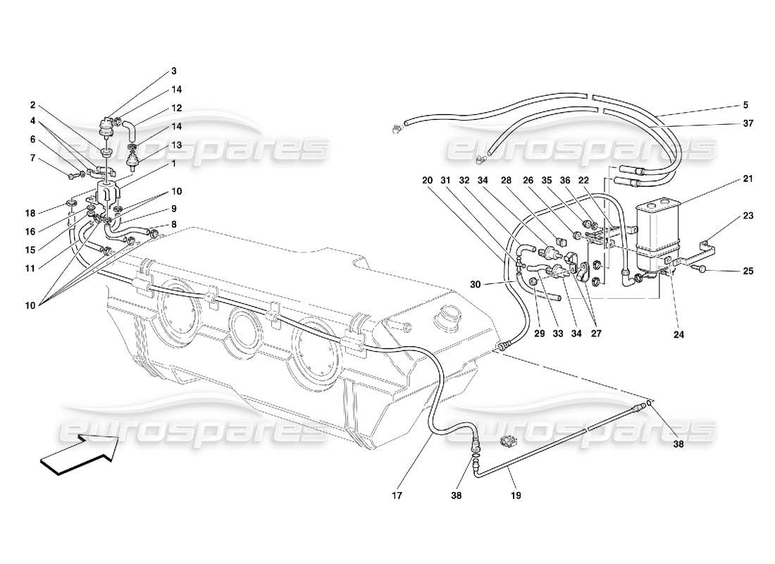 a part diagram from the Ferrari 456 GT/GTA parts catalogue