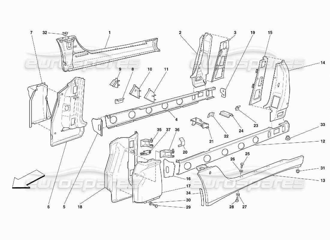 part diagram containing part number 64463100