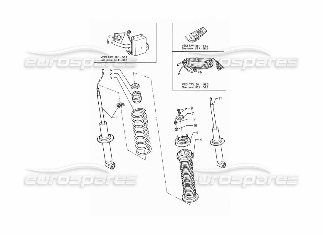 a part diagram from the Maserati Ghibli 2.8 GT (Variante) parts catalogue