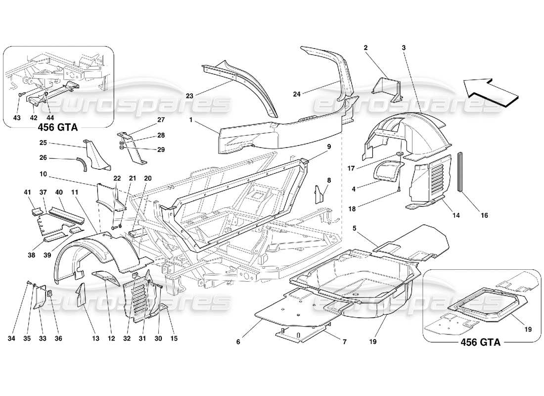 part diagram containing part number 64427400