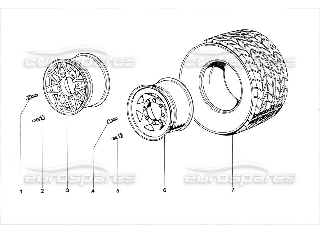 a part diagram from the lamborghini lm002 parts catalogue