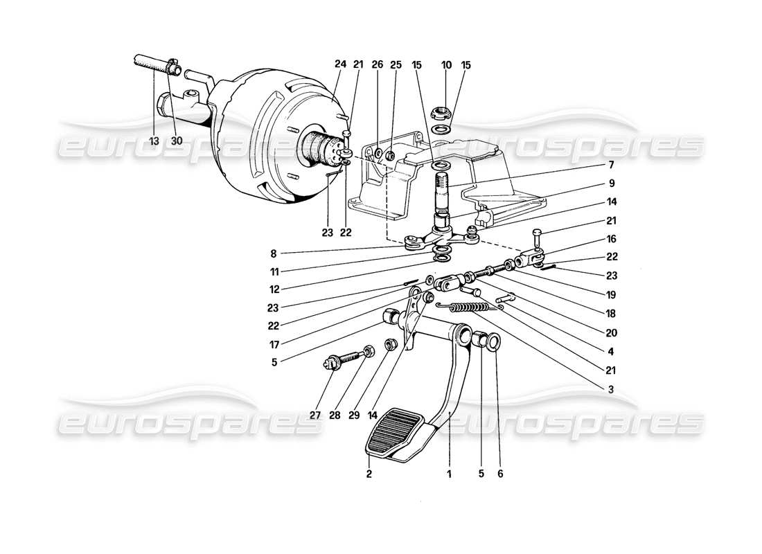 a part diagram from the ferrari 328 (1988) parts catalogue