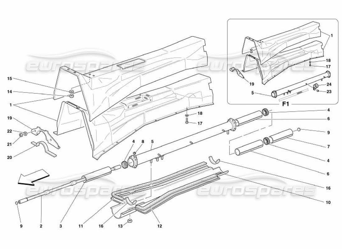 part diagram containing part number 66924100