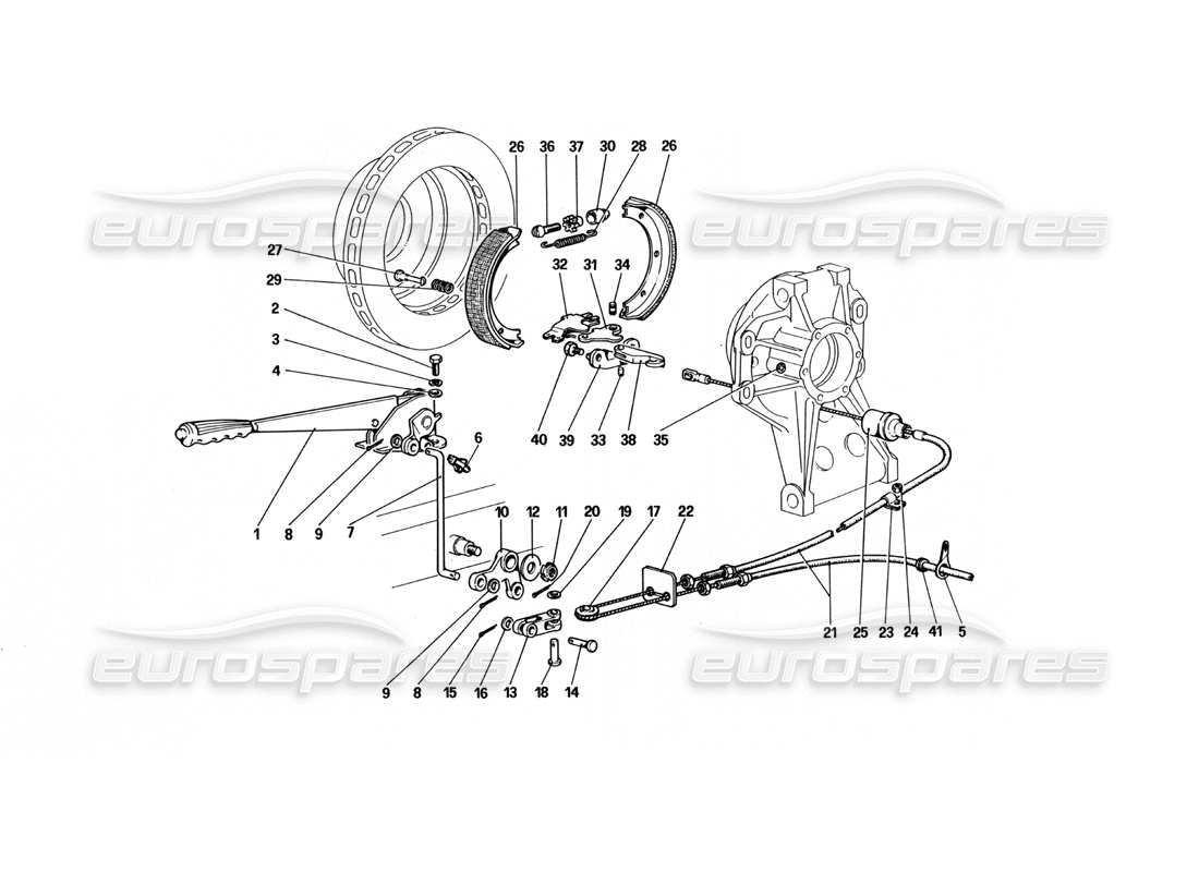a part diagram from the ferrari 512 bbi parts catalogue