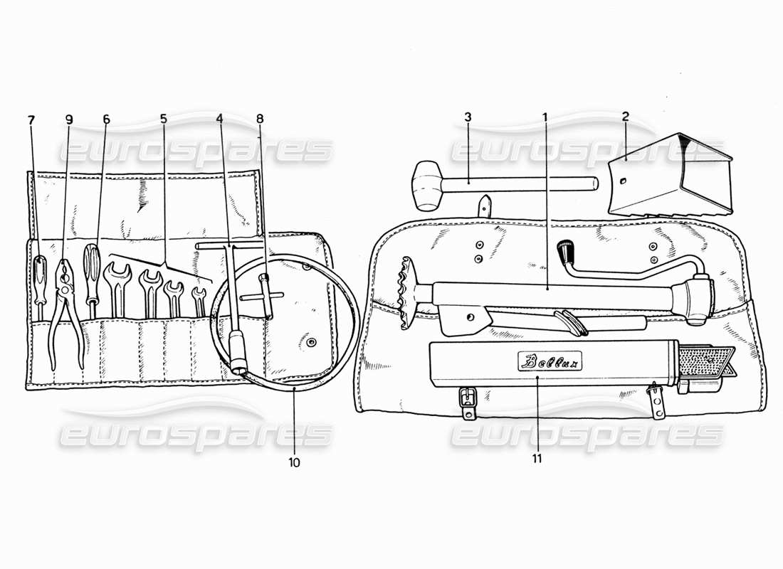 a part diagram from the ferrari 206 parts catalogue