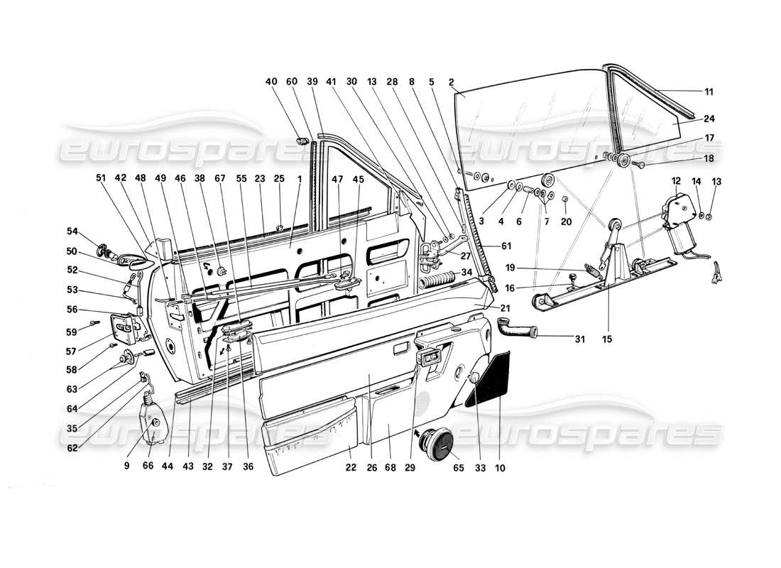 a part diagram from the ferrari mondial 3.0 qv (1984) parts catalogue