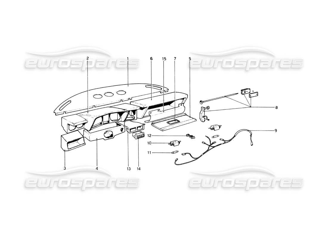 a part diagram from the ferrari 512 parts catalogue