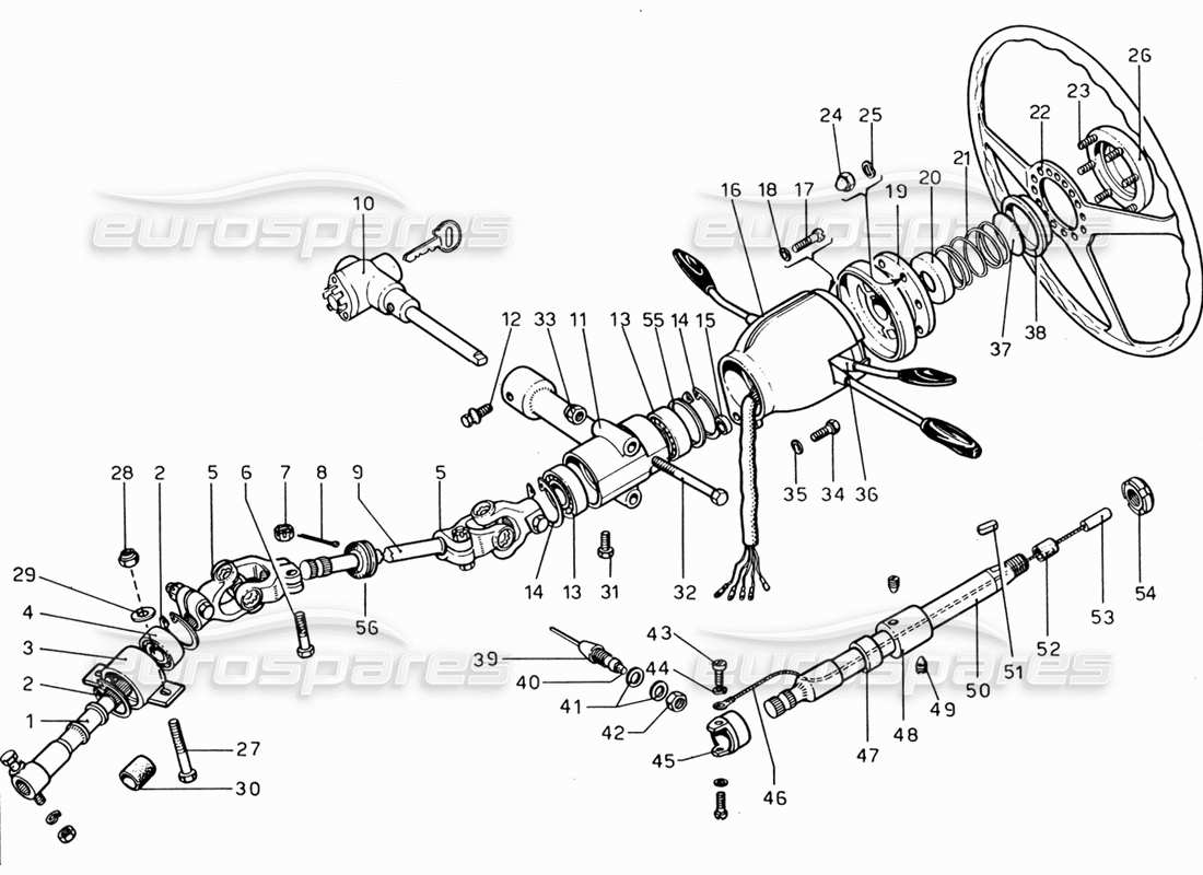 a part diagram from the ferrari 206 gt dino (1969) parts catalogue