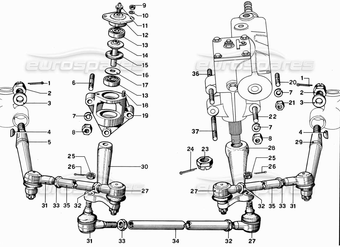a part diagram from the ferrari 365 gt 2+2 (mechanical) parts catalogue