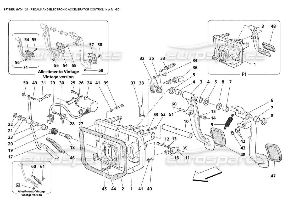 a part diagram from the Maserati 4200 Spyder (2004) parts catalogue