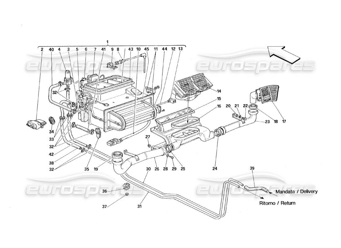 a part diagram from the ferrari 348 parts catalogue