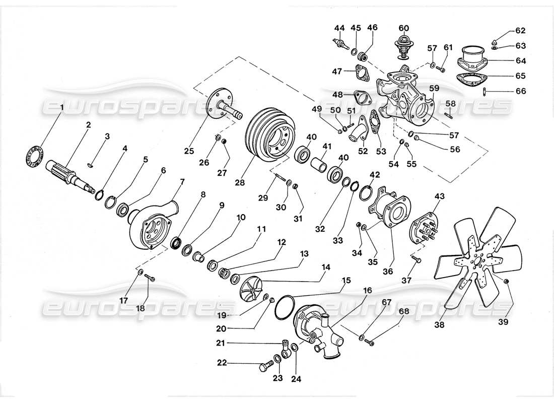 a part diagram from the lamborghini lm002 (1988) parts catalogue