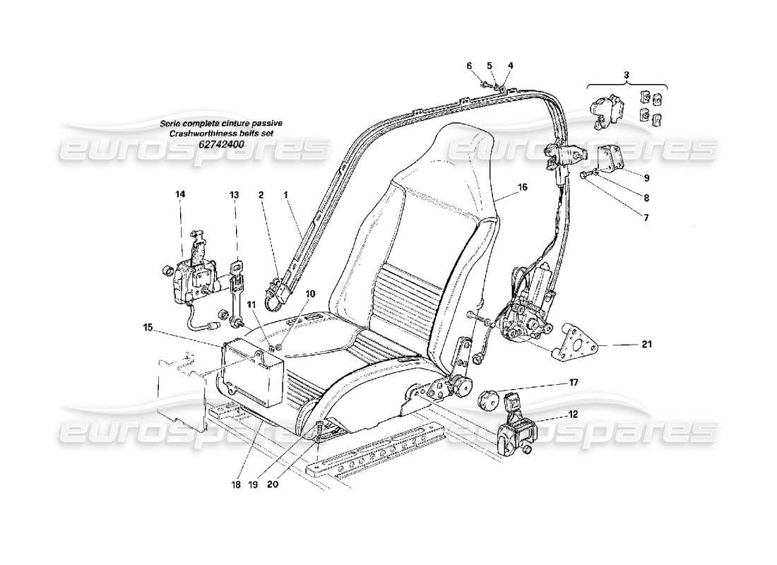 part diagram containing part number 62761500