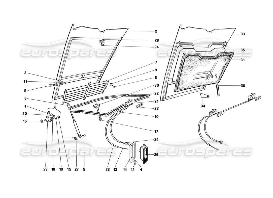 a part diagram from the ferrari 328 (1988) parts catalogue