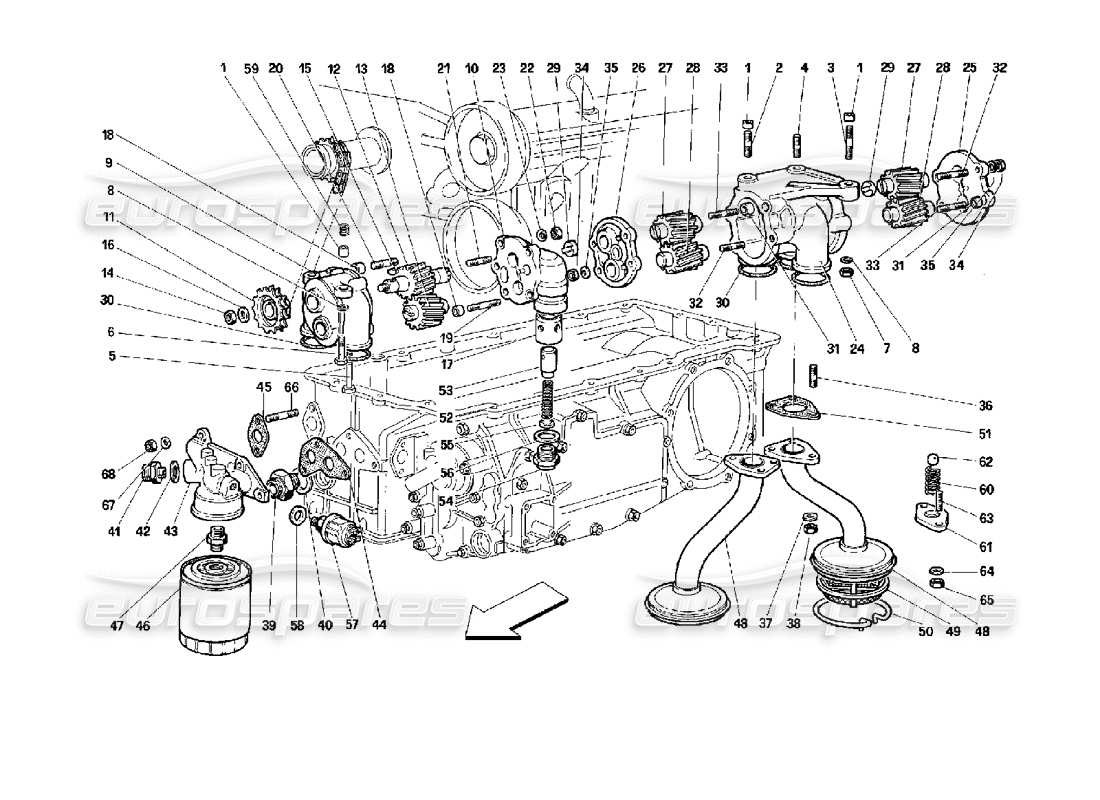 a part diagram from the ferrari 512 tr parts catalogue
