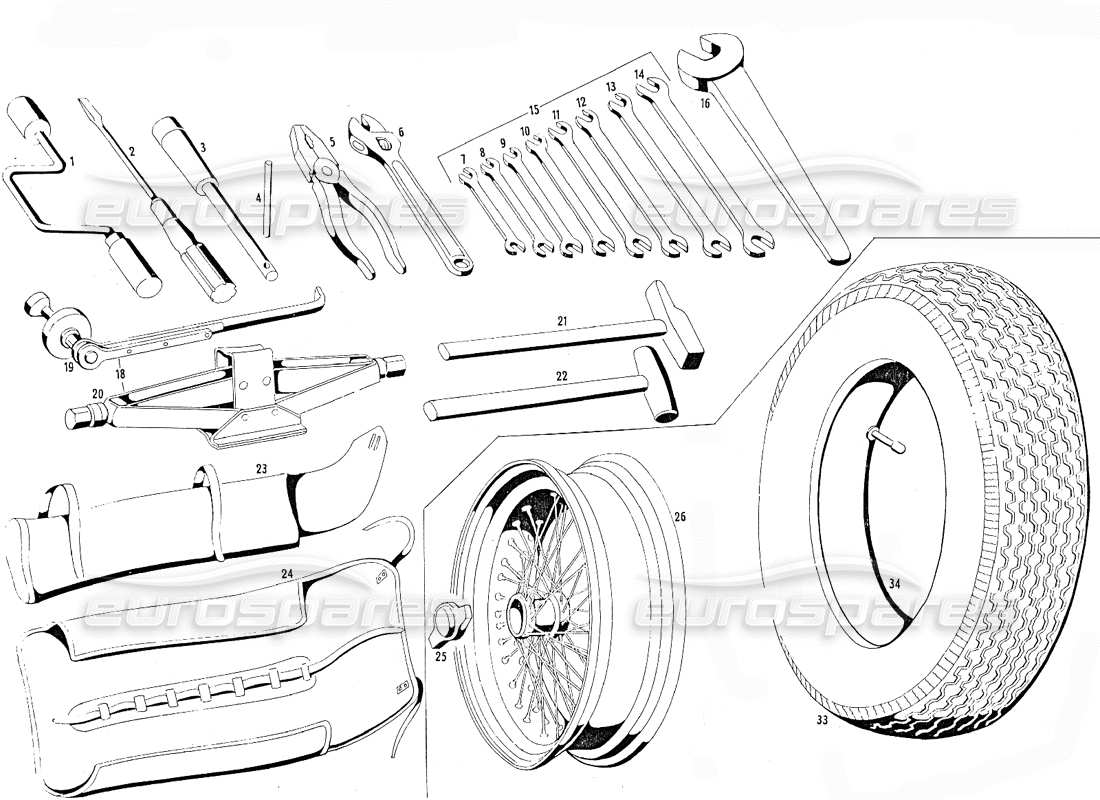 a part diagram from the maserati mistral 3.7 parts catalogue