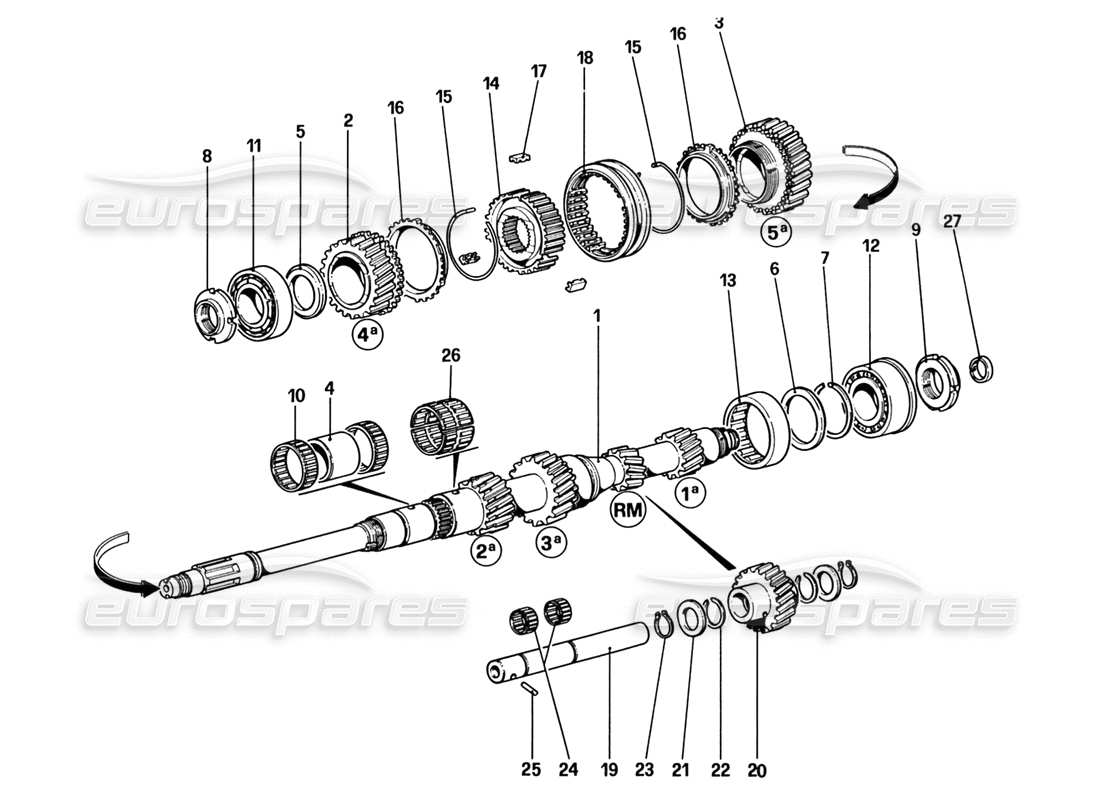 a part diagram from the ferrari 328 (1988) parts catalogue