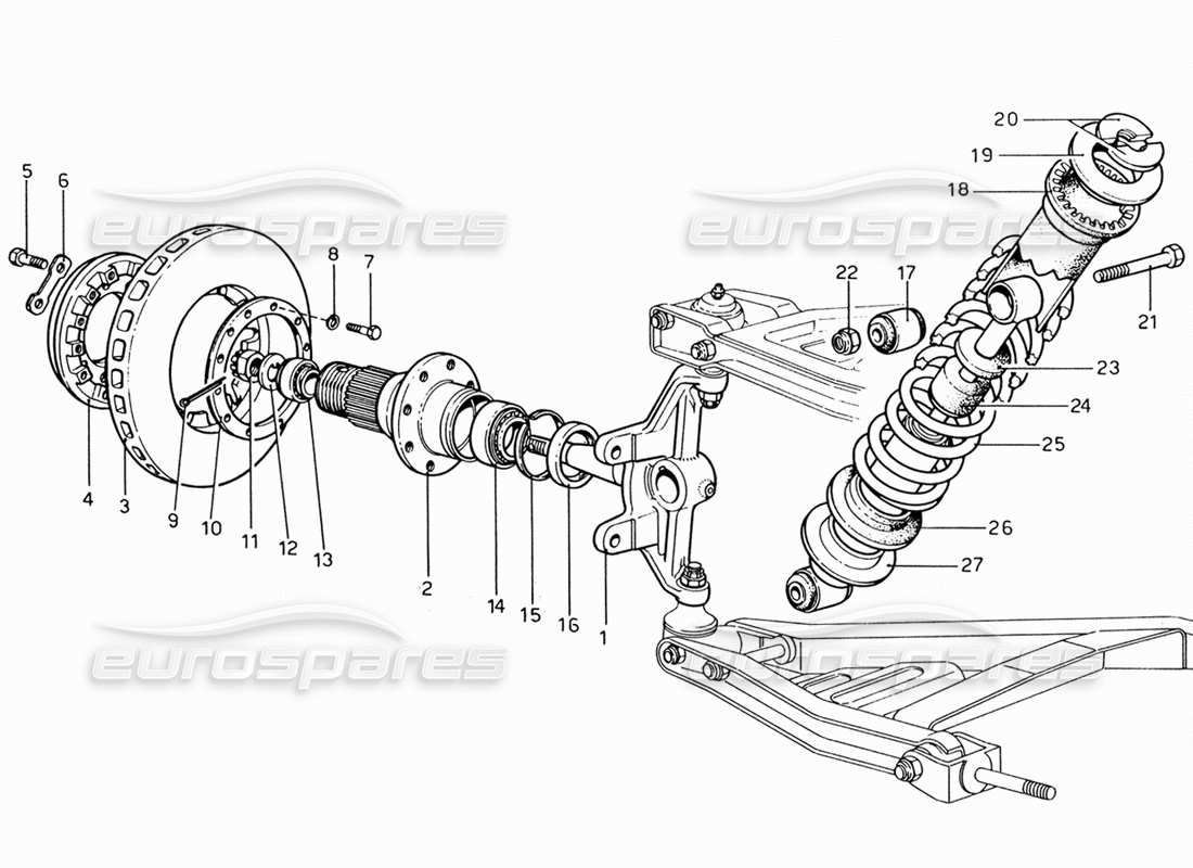 a part diagram from the ferrari 206 gt dino (1969) parts catalogue