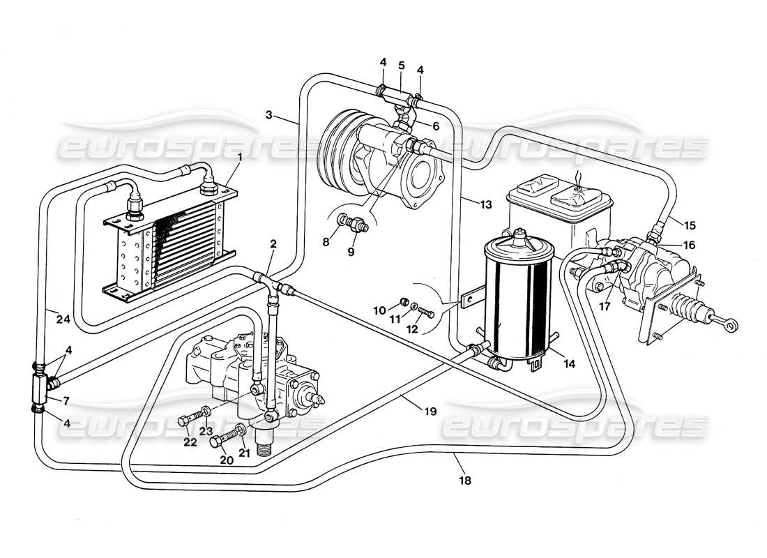 a part diagram from the lamborghini lm002 parts catalogue
